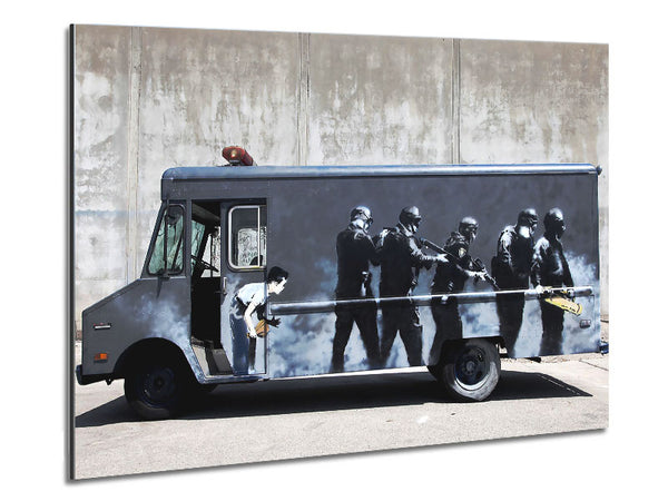 Banksy Swat Truck Metal Print