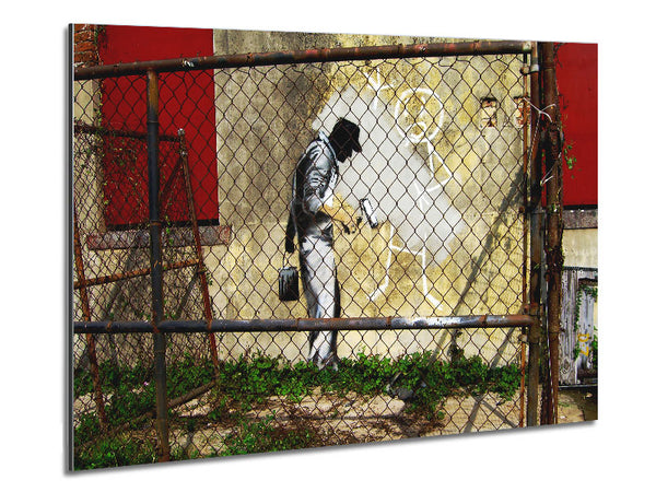 Behind The Fence Metal Print