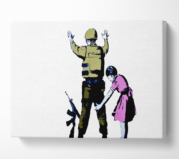  A Canvas Print of Banksy Child Frisking Soldier Canvas Wall Art