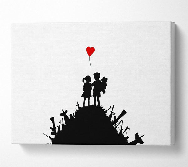  A Canvas Print of Banksy Childs Love War Canvas Print