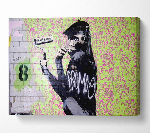  A Canvas Print of Banksy Chimp Artist Canvas Wall Art