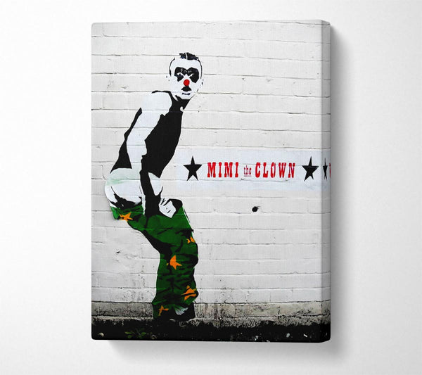  A Canvas Print of Banksy Clown Canvas Art