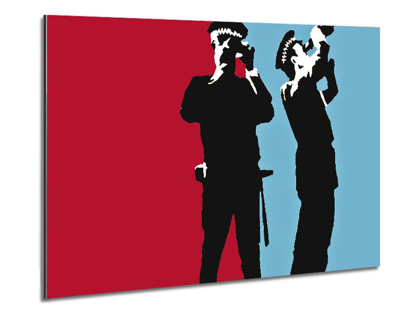Constabulary Blue Red Metal Print