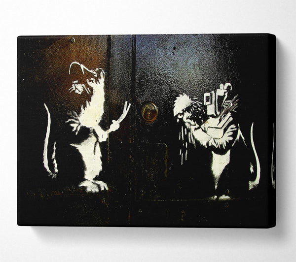  A Canvas Print of Banksy Crooked Rats Canvas Wall Art