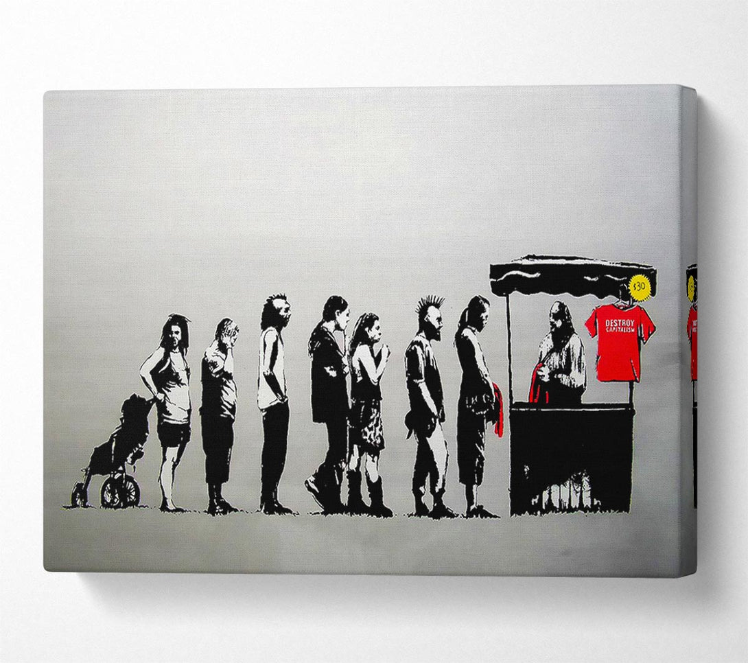  A Canvas Print of Banksy Destroy Capitalism Canvas Art