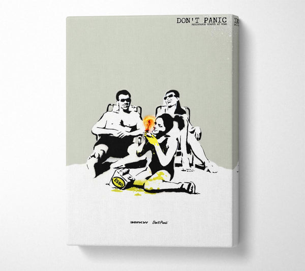  A Canvas Print of Banksy Dont Panic Canvas Art
