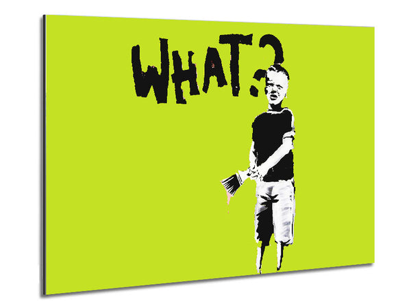 Graffiti Kid What Lime Metal Print