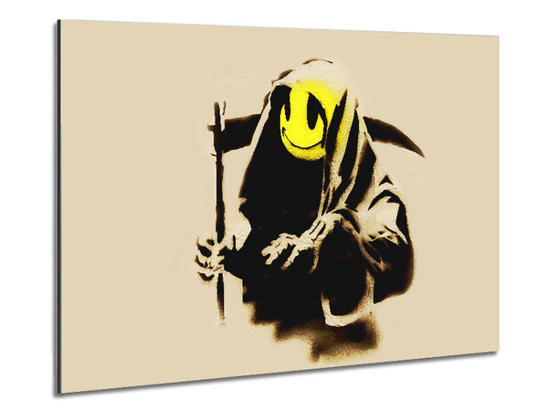 Grim Reaper Beige Metal Print