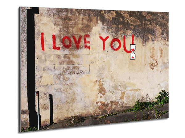 I Love You Timer Metal Print