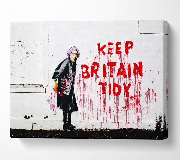  A Canvas Print of Banksy Keep Britain Tidy Canvas Wall Art