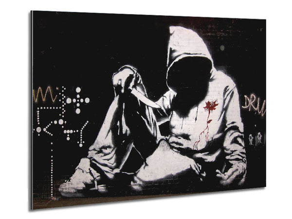 Knife Hoodies Metal Print