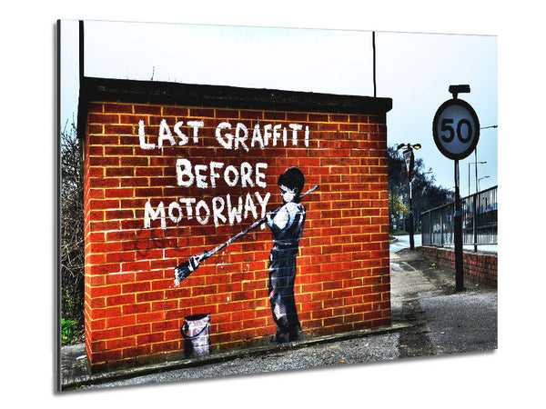 Last Graffiti Before Motorway Metal Print