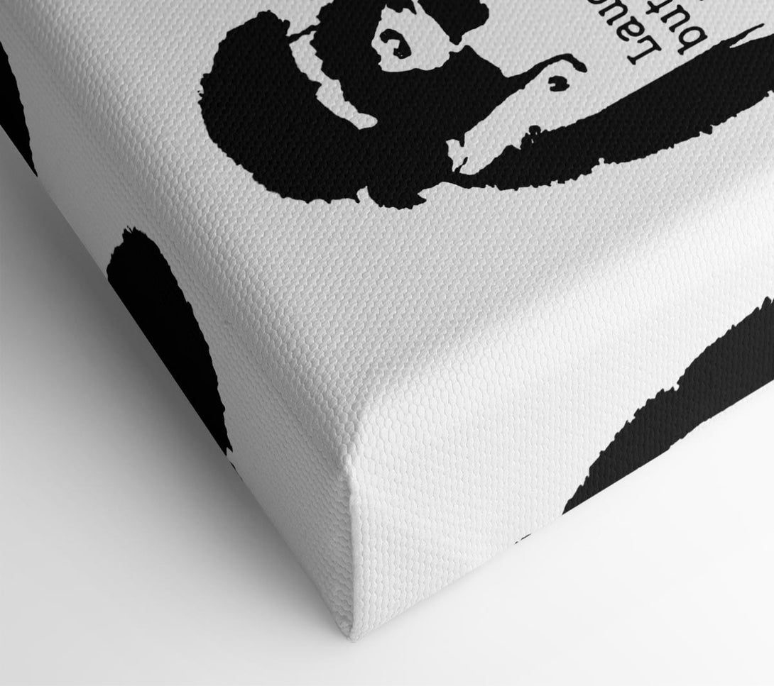  A Canvas Print of Banksy Laugh Now But One Day We Ll Be In Charge White Canvas Wall Art
