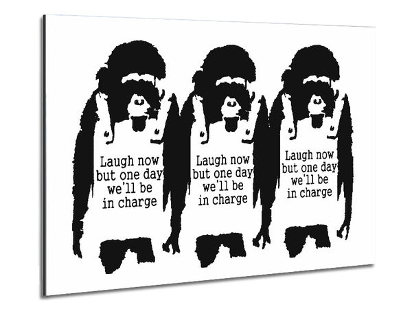 Laugh Now But One Day We ll Be In Charge White Metal Print