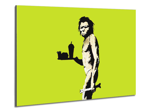 Mcdonalds Caveman Lime Metal Print