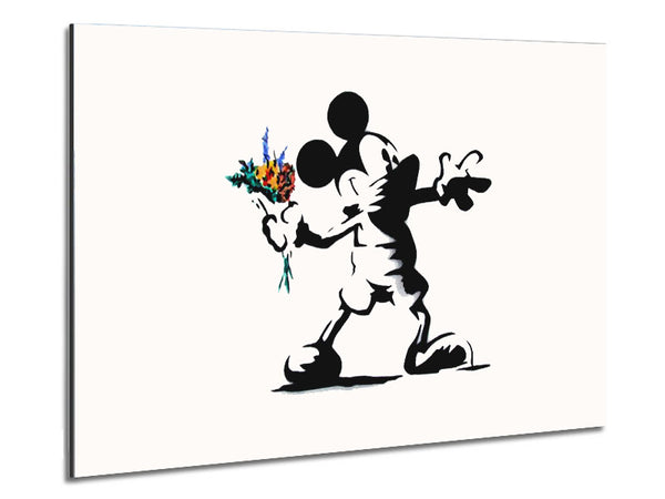 Micky The Flower Thrower Metal Print