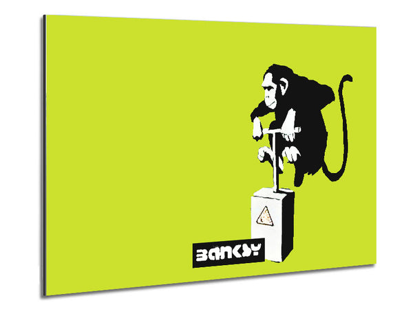 Monkey Detonator Lime Metal Print