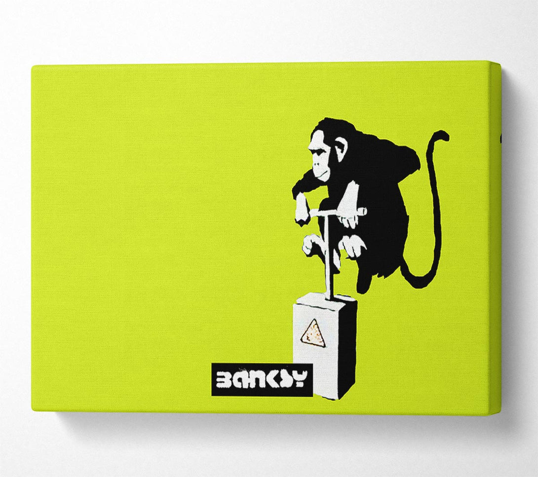  A Canvas Print of Banksy Monkey Detonator Lime Canvas Print