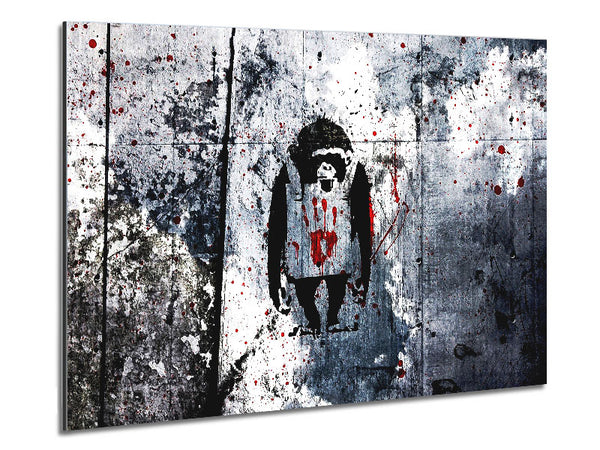 Monkey Metal Print