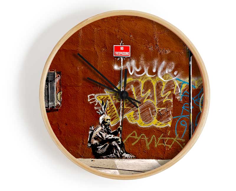 No Trespassing Clock - Wallart-Direct UK
