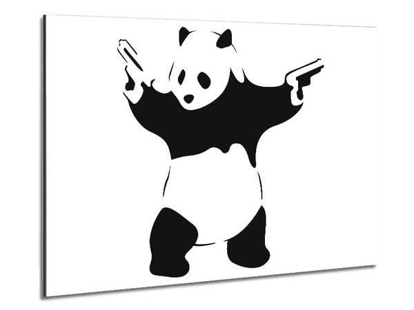 Panda Guns Metal Print