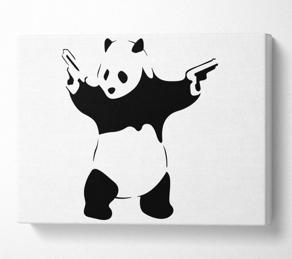  A Canvas Print of Banksy Panda Guns Canvas Print