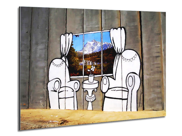 Paradise Concrete Metal Print