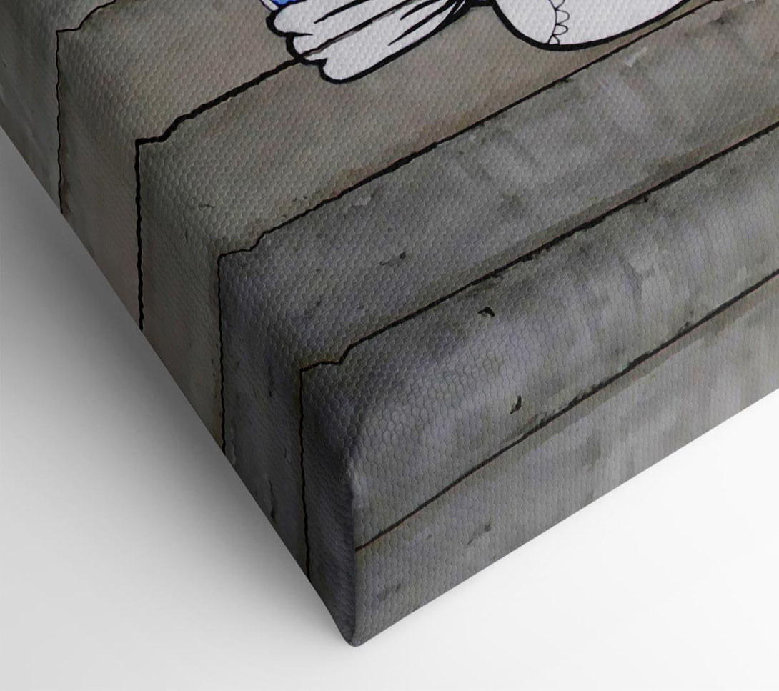  A Canvas Print of Banksy Paradise Concrete Canvas Art