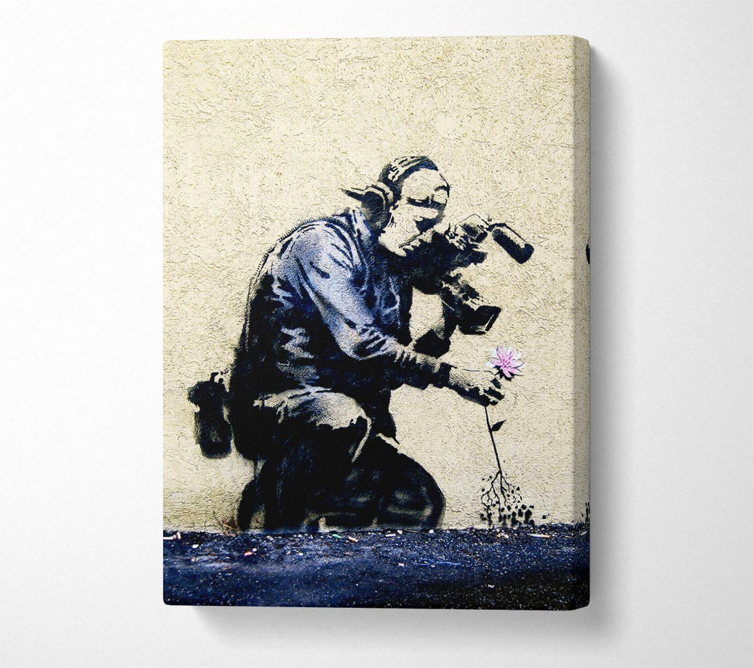  A Canvas Print of Banksy Pulling The Roots Of Life Canvas Print