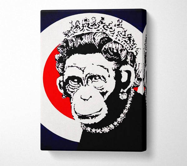  A Canvas Print of Banksy Queen Chimp Canvas Print