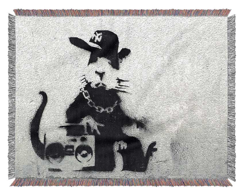 Rap Rat Woven Blanket