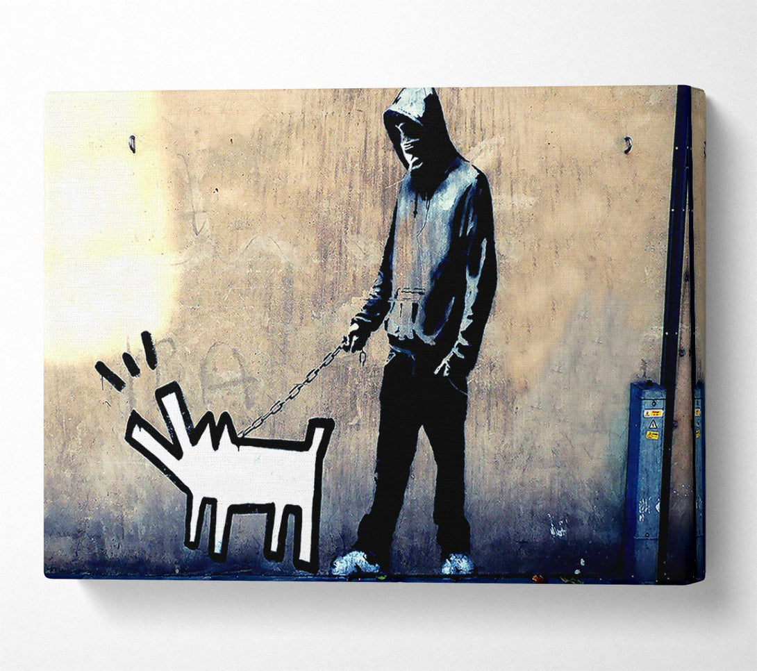  A Canvas Print of Banksy Revolution For Dogs Canvas Print