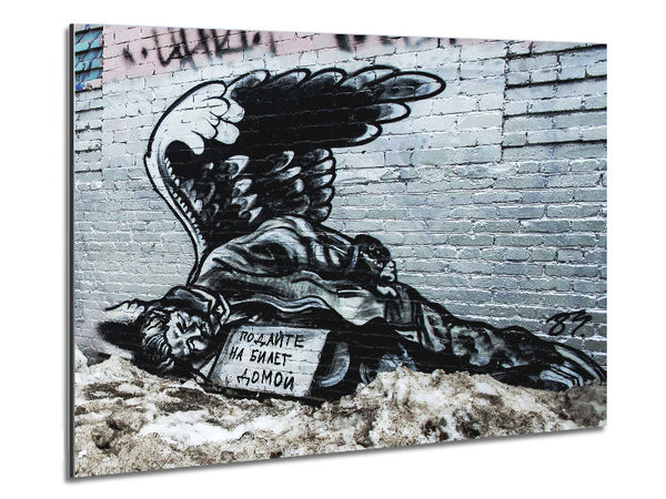 Russian Banksy Metal Print