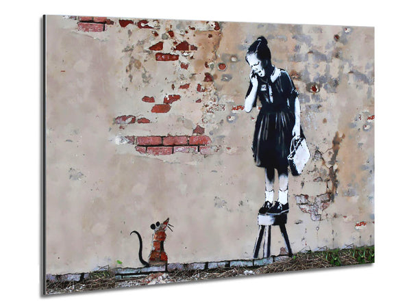 Scared Of The Mouse Metal Print