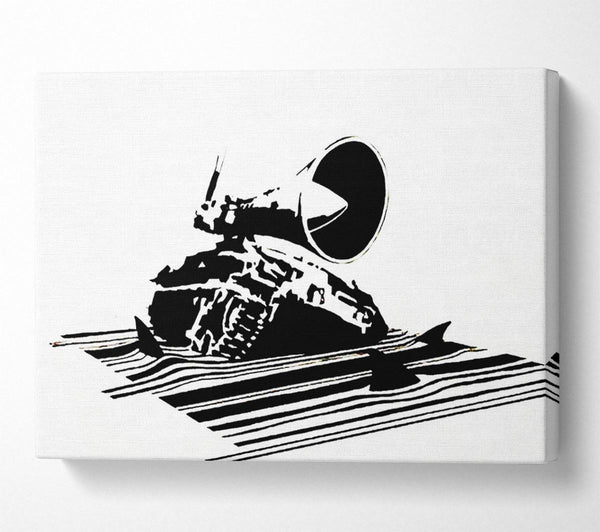  A Canvas Print of Banksy Shark Infested Canvas Wall Art
