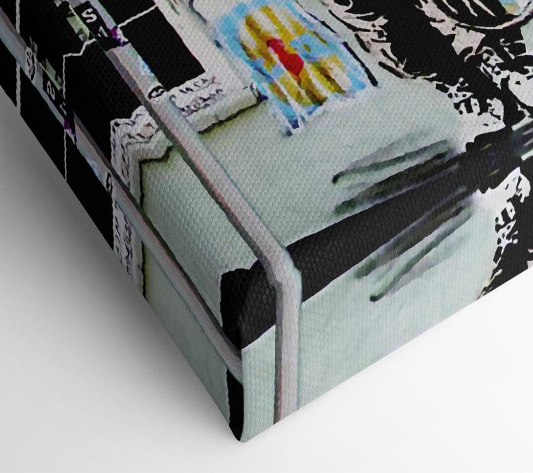  A Canvas Print of Banksy Shopping Bag Soldier Canvas Print