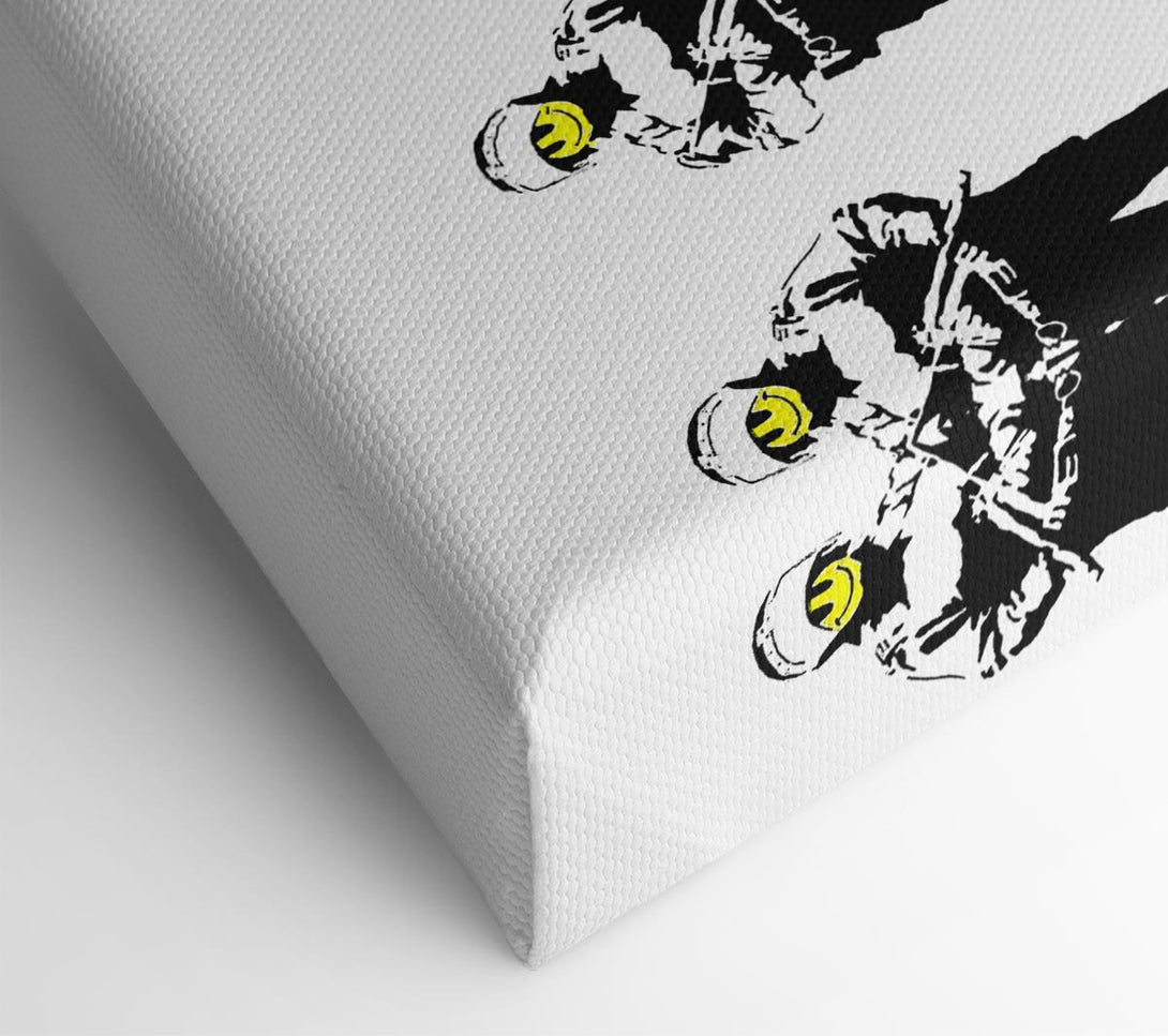  A Canvas Print of Banksy Smiley Face Line-Up Canvas Art