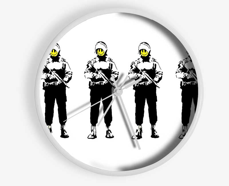 Smiley Face Line-Up Clock - Wallart-Direct UK