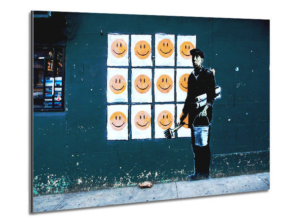 Smiley Face Posters Metal Print