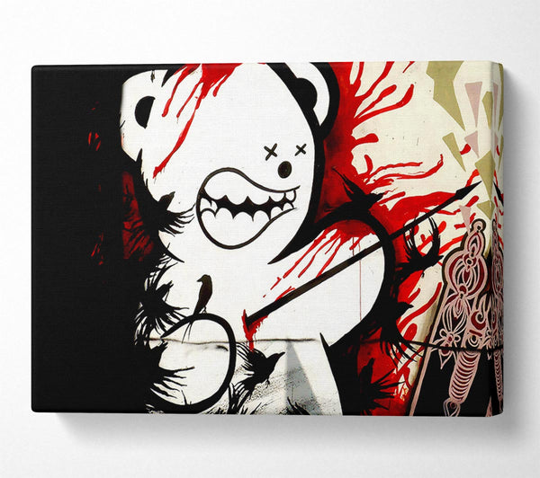  A Canvas Print of Banksy Teddy Bear Violence Canvas Art