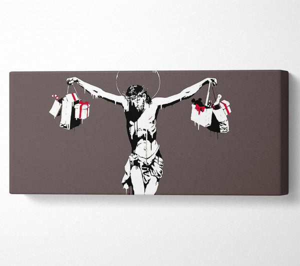 Thank Christ For Shopping (Landscape) Grey