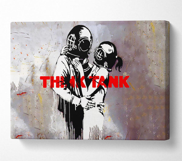  A Canvas Print of Banksy Think Tank Canvas Wall Art