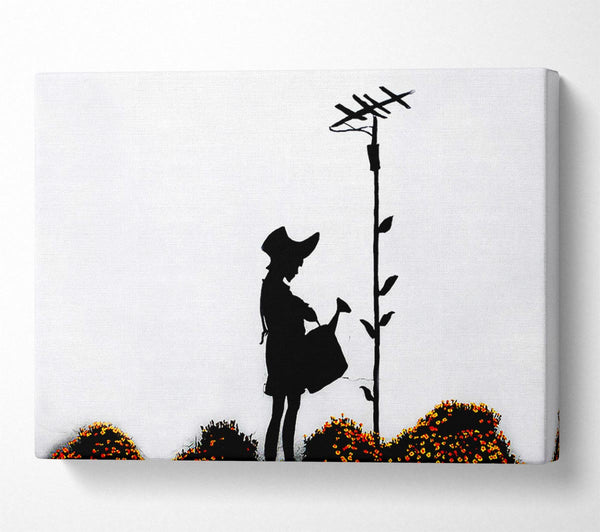  A Canvas Print of Banksy Watering Can Girl Canvas Art