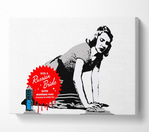  A Canvas Print of Banksy Win A Russian Bride Canvas Wall Art