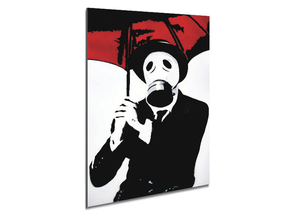 Bankers Gas Mask Close-Up Metal Print