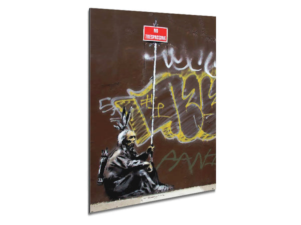 No Trespassing Indian Metal Print