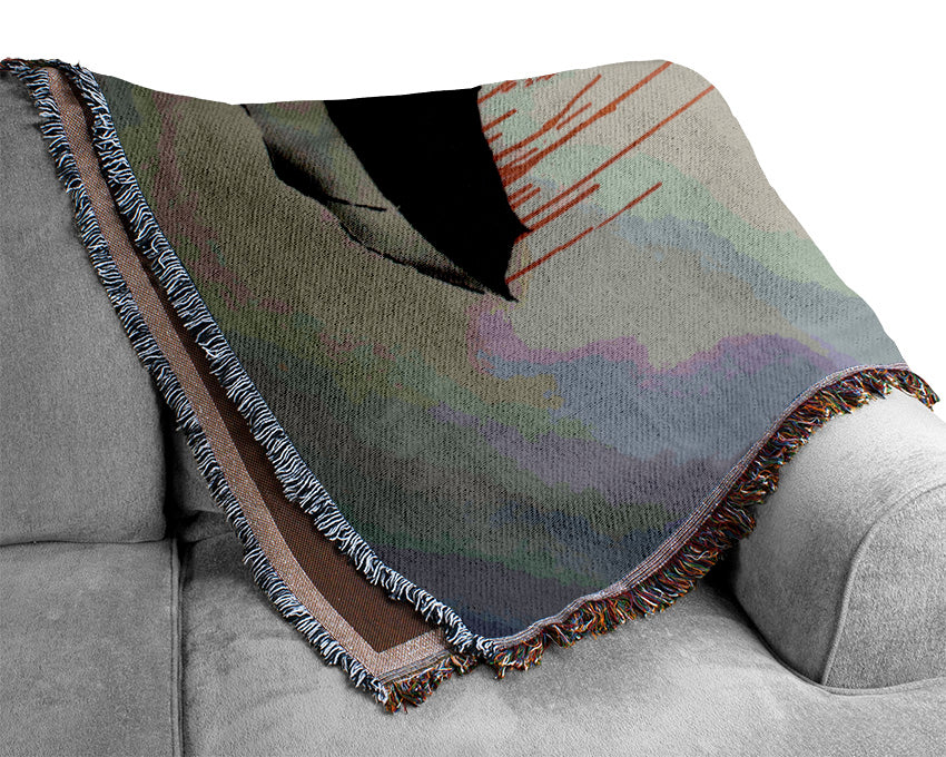 Umbrella Girl Woven Blanket