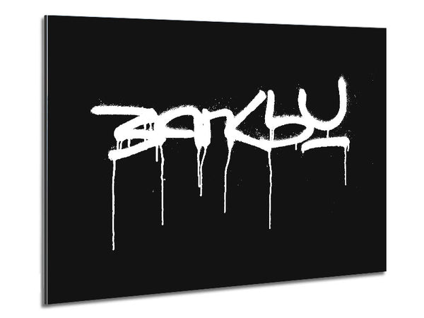 Banksy Black Metal Print