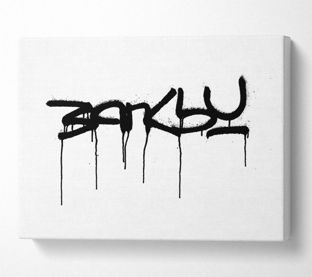 A Canvas Print of Banksy White Canvas Print