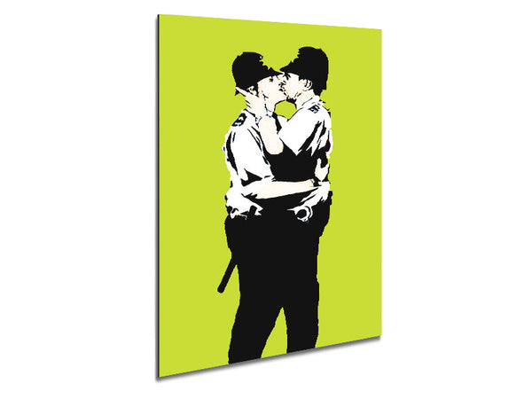 Bent Coppers Lime Metal Print